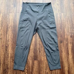 Girlfriend Collective Women’s Moon Gray Compressive High Rise Capri Leggings -XL